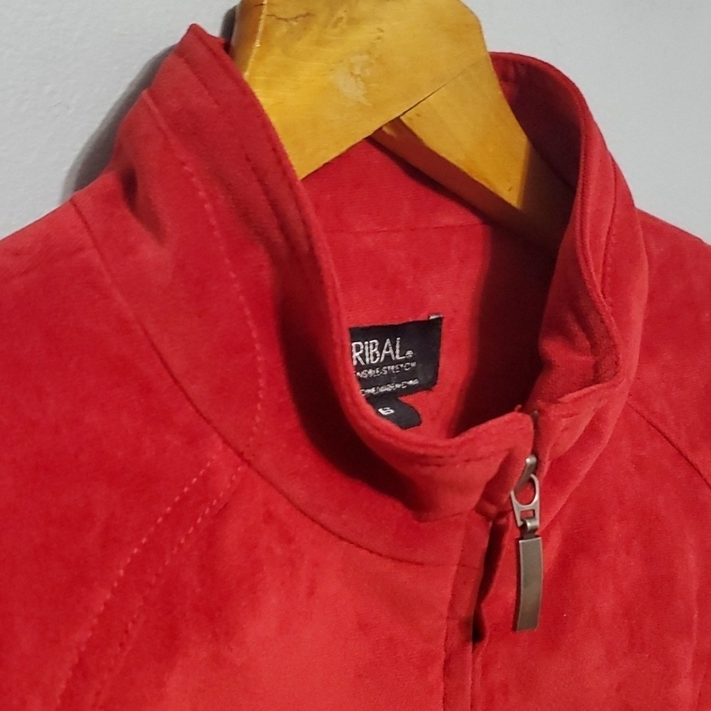 Tribal jacket women's size 6 red extensible/ stretch